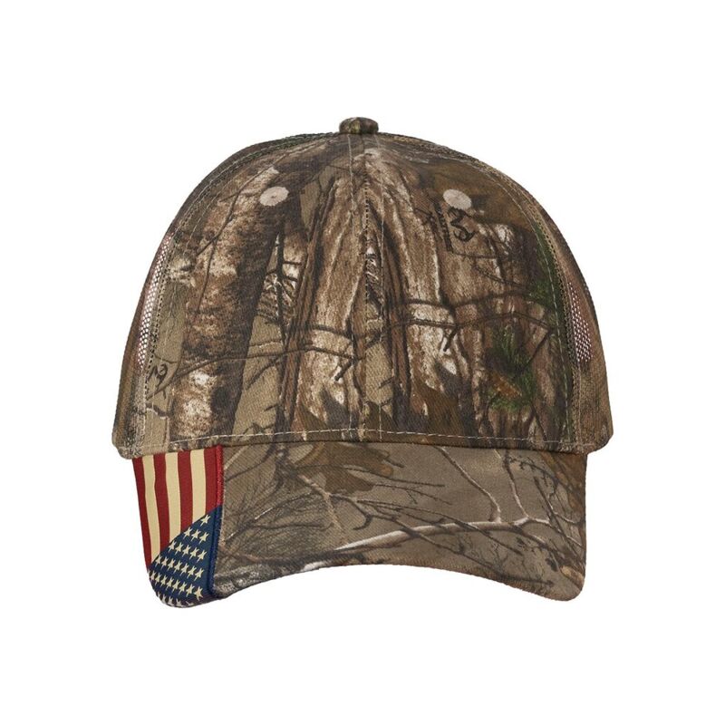 Camo Woven USA Flag Mesh Cap Thumbnail