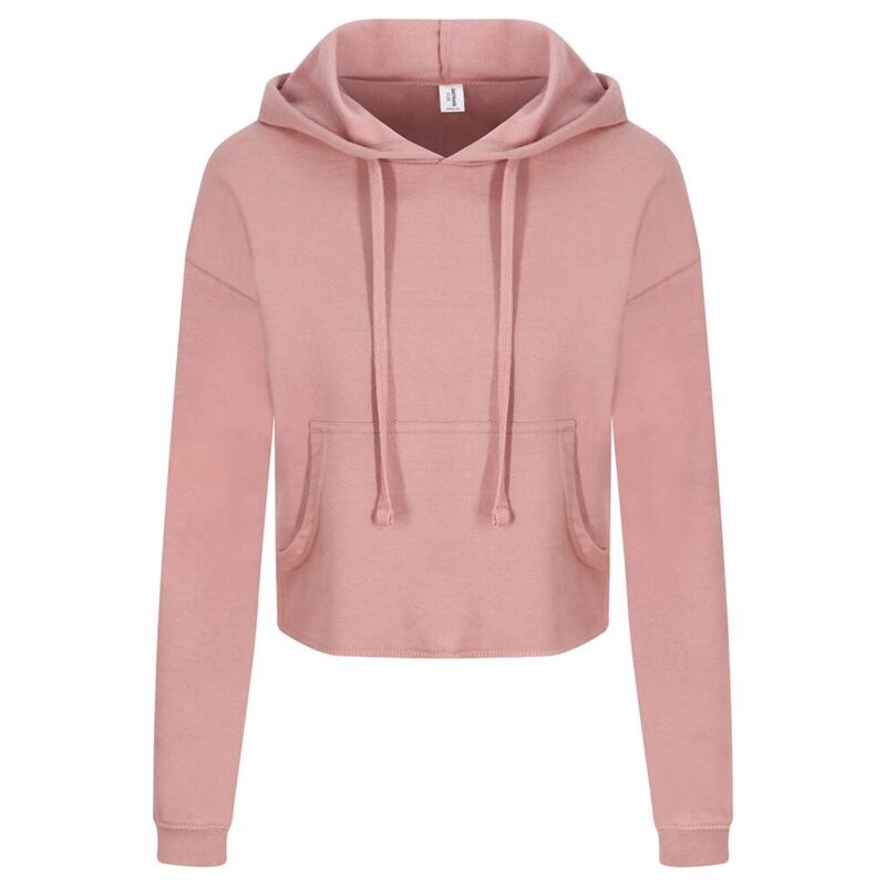 Women's Girlie Cropped Hooded Fleece with Pocket Thumbnail
