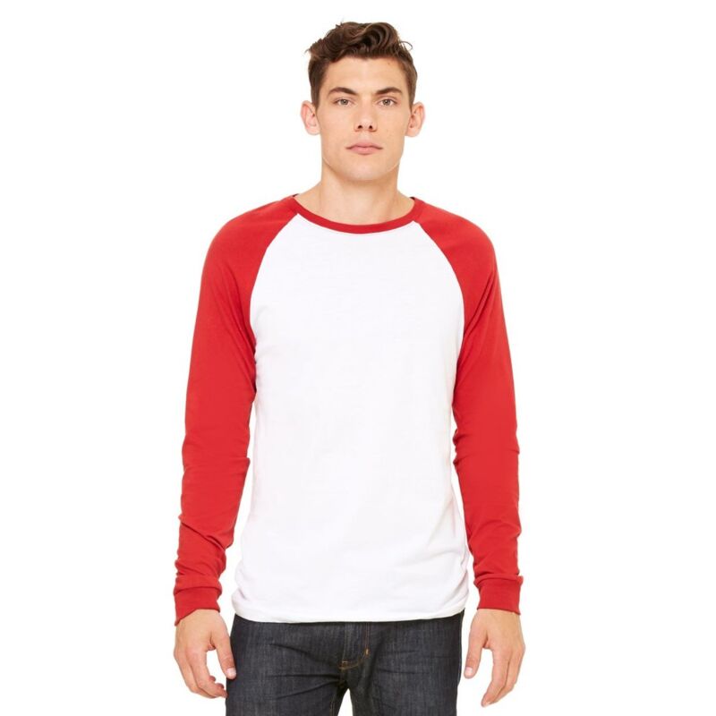 Men's Long Sleeve Jersey Baseball Tee Thumbnail