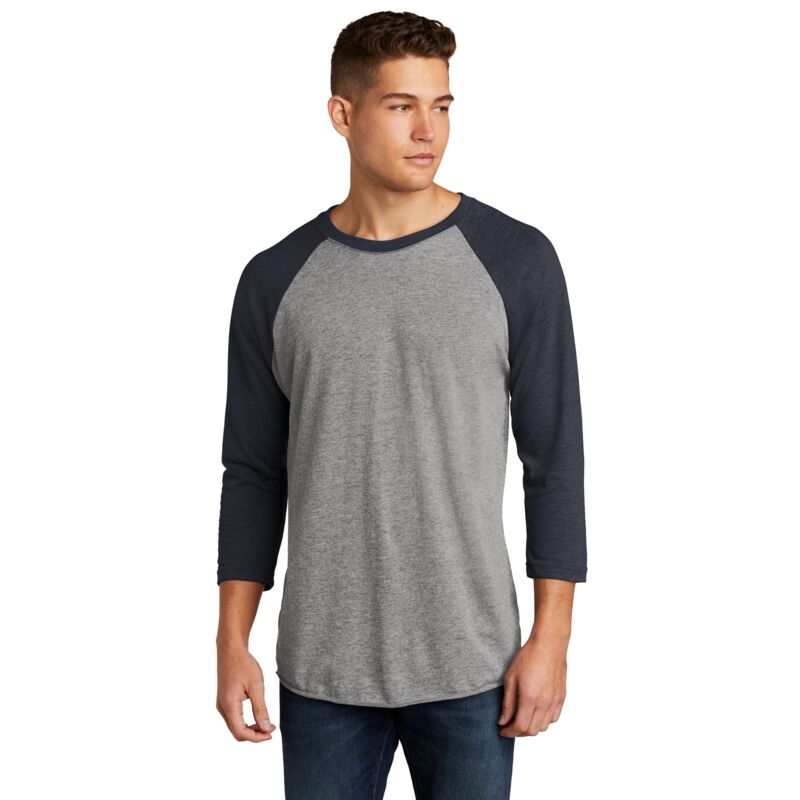 Unisex Tri Blend 3/4 Sleeve Raglan Tee Thumbnail