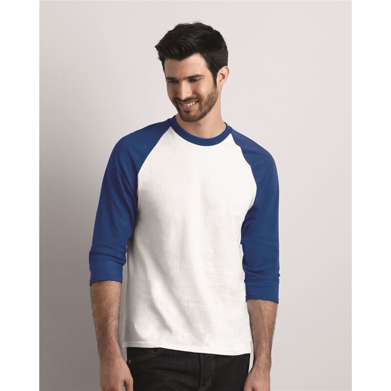 Heavy Cotton Three-Quarter Raglan Sleeve Baseball T-Shirt Thumbnail